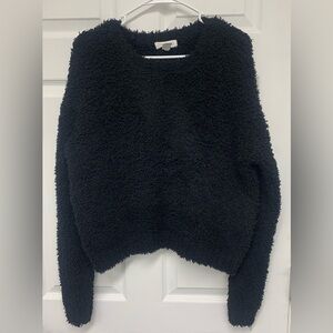 Forever 21 black fuzzy sweater sz L